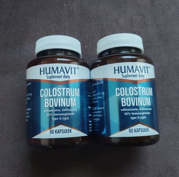 HUMAVIT Colostrum Bovinum Siara bydlęca 90kaps.-2 opakowania