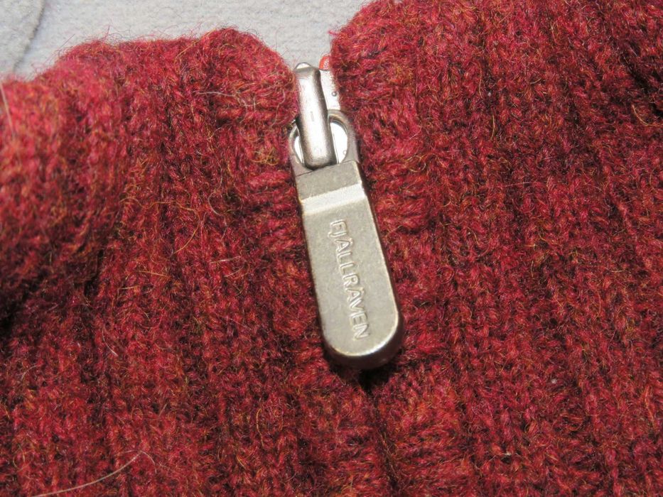 Fjallraven gruby sweter wełniany rozpinany na zimę XL