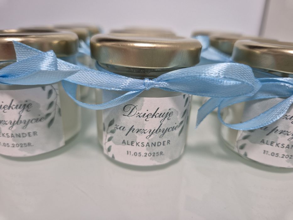 Podziękowania dla gości - Świeczki sojowe