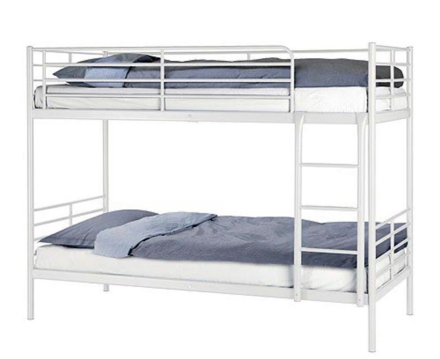 Metalowe łóżko piętrowe IKEA Svarta