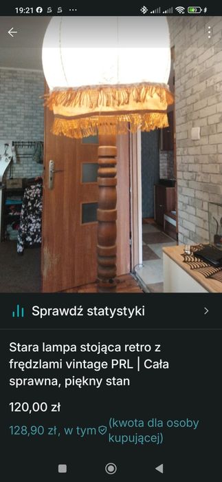 lampa podłogowa PRL