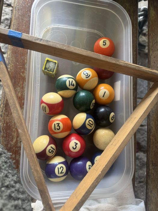 Bolas mini bilhar  com triangulo