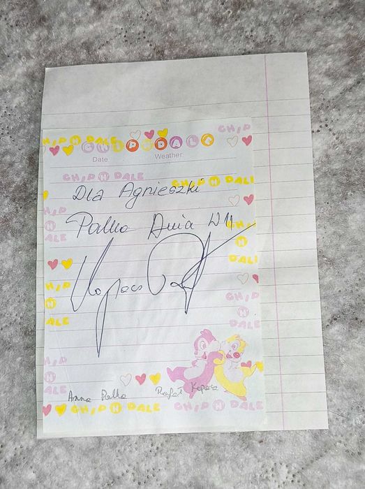 Autograf Ania Palka Rafał Kopacz W11