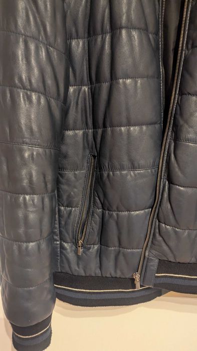 Męska kurtka skórzana OCHNIK | skóra + izolacja 3M | XL