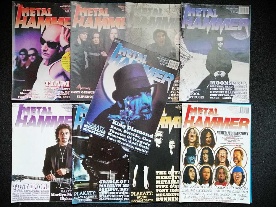 Unikatowy zestaw 25 x METAL HAMMER + PLAKATY - dla fanów METAL'u !