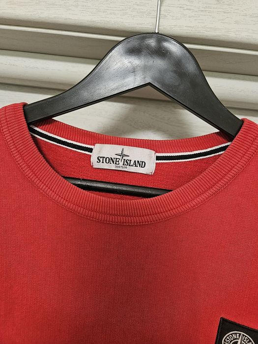 Червона толстовка без утеплення Stone Island L