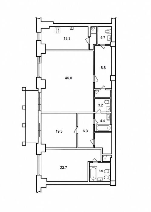 Продаж 3-кімнатної квартири 143,9 м²  ЖК  Da Vinci | вул. Олеся Гончара, 35 | Золоті ворота