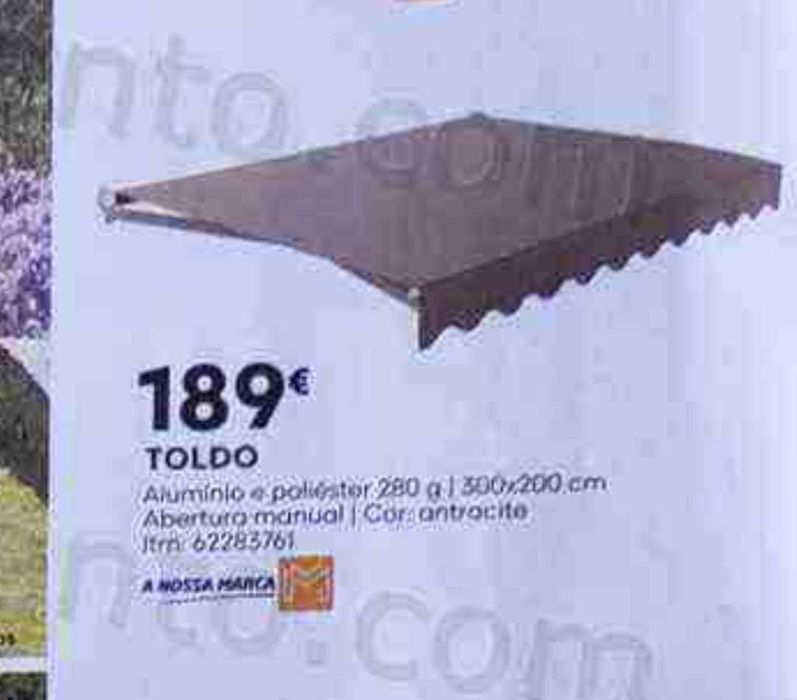 Toldo  de alumínio e poliester