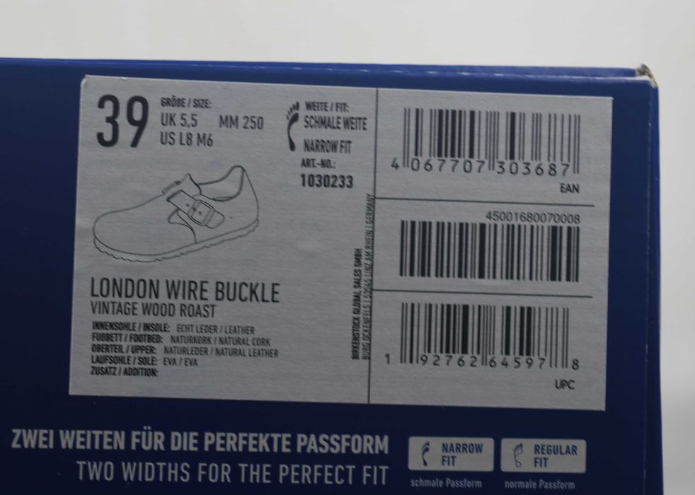 Nowe półbuty birkenstock london wire buckle roz. 39