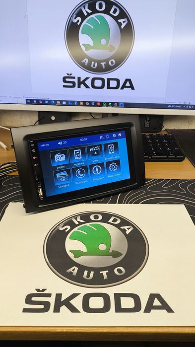 ‼️+Камера‼️Рамка + Магнитола Skoda Fabia 1 Android. або Windows