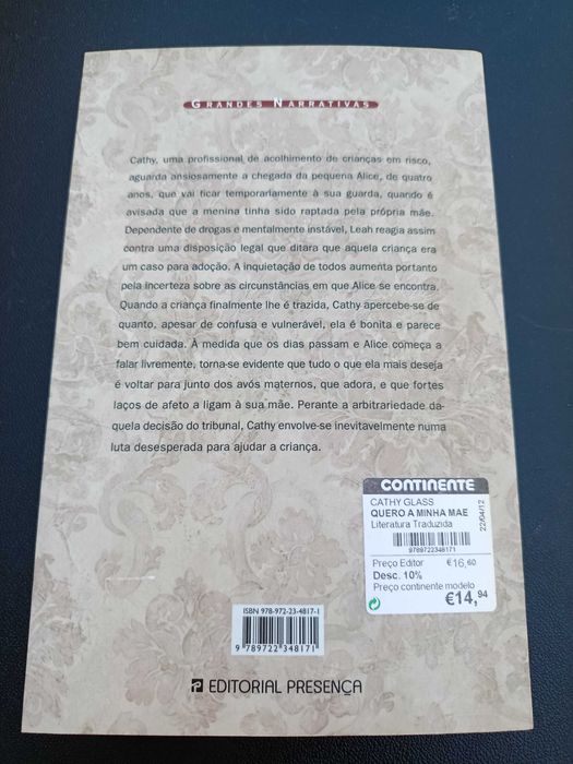 Livro "Quero a Minha Mãe", Cathy Glass