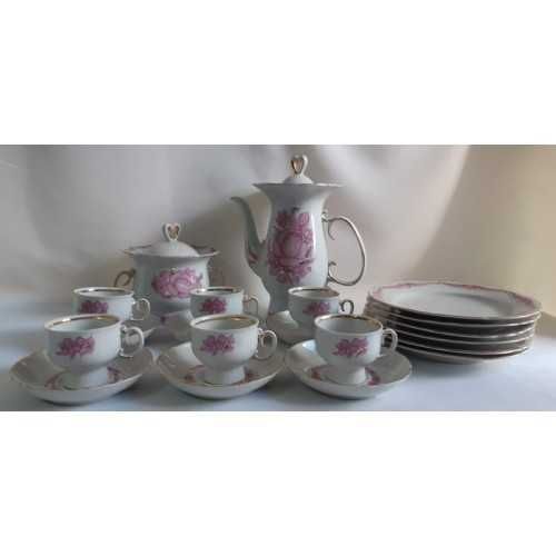 Сервиз фарфор кофейный десертный 20 предметов Полонное