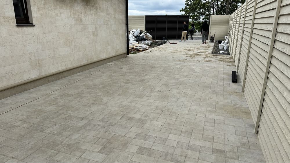 Тротуарная плитка Лайнстоун Травертин