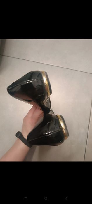 Balerinki buty na płaskim obcasie