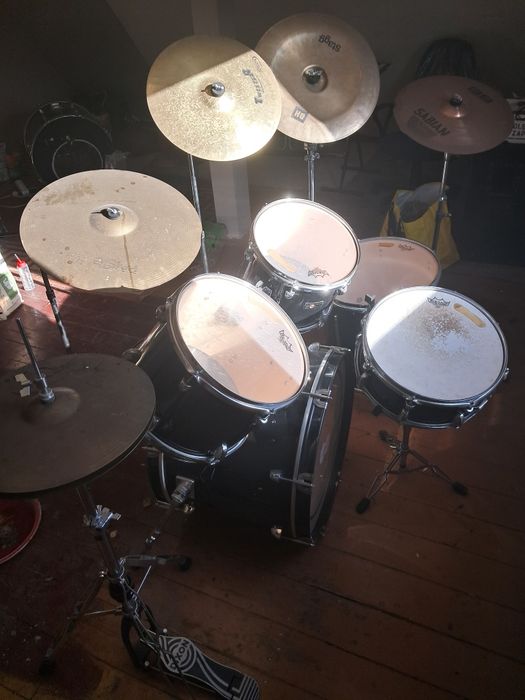 Perkusja+talerze+podwojna stopa