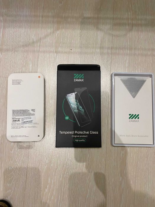 Защитное стекло (2 шт) и чехол для iPhone 6 Plus