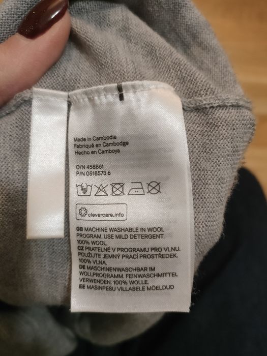 Sweter elegancki miękki 100% wełna hm
