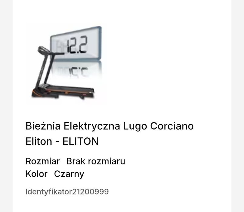 Bieżnia elektryczna Lugo  Corciano  Eliton