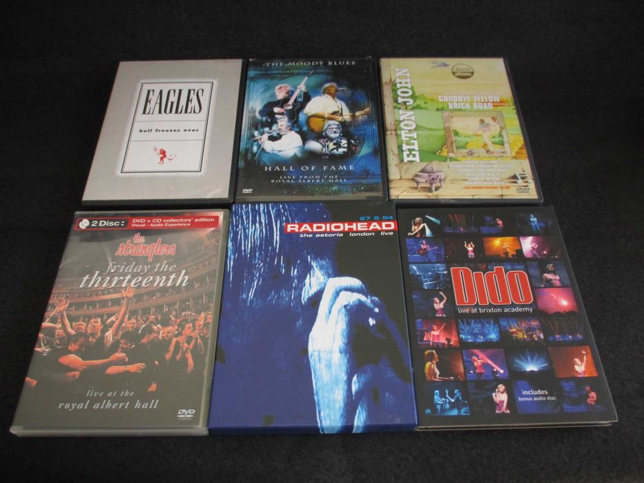 DVD Música Concertos Iggy REM Portishead Eagles Elton Radiohead Dido