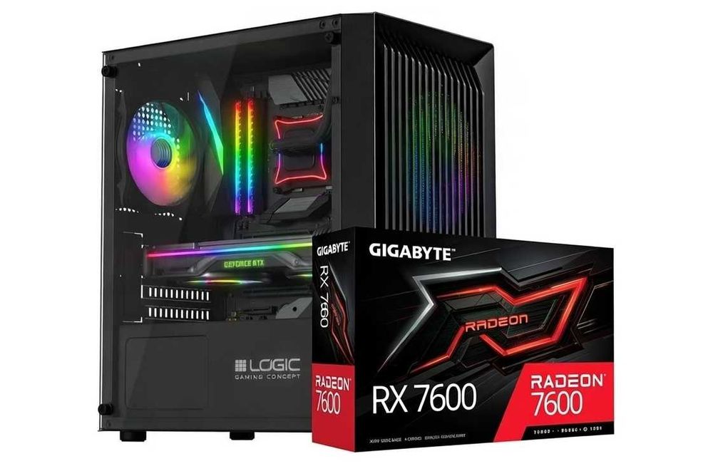 Zestaw Najtańszy Gamingowy | Ryzen 5 | RX 7600 | 480GB | 16GB WiFi