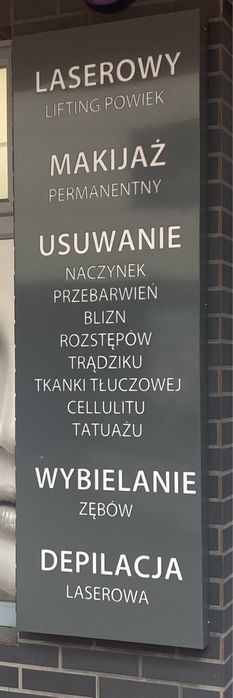 Szykd reklamowy podświetlany