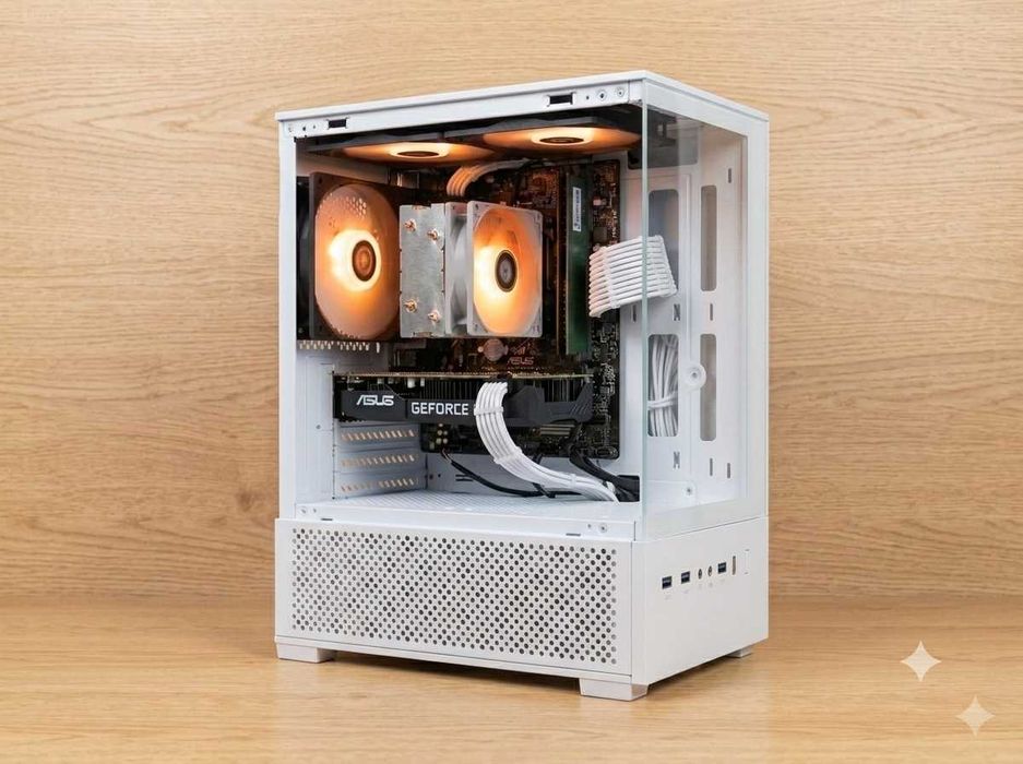 PC Torre Gaming Branco [Garantia] Ryzen 5 + GTX + 16GB RAM + SSD + W11