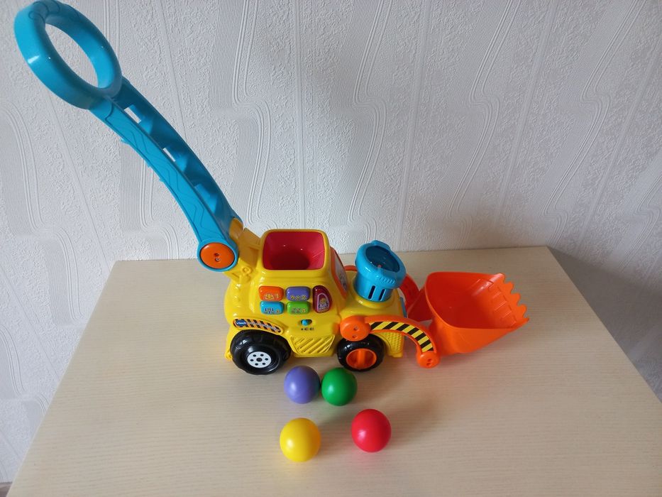 Розвиваюча іграшка каталка Бульдозер від VTech Pop a Balls Push & Pop