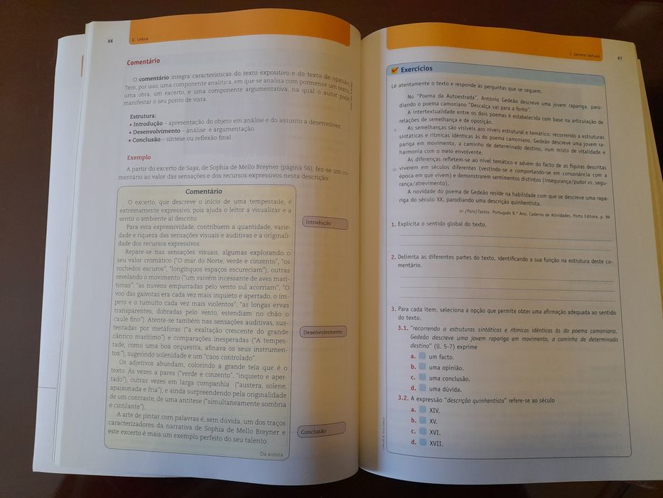 Preparar prova aferição Português 8