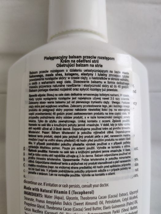 Nowy balsam przeciw rozstępom w ciąży
