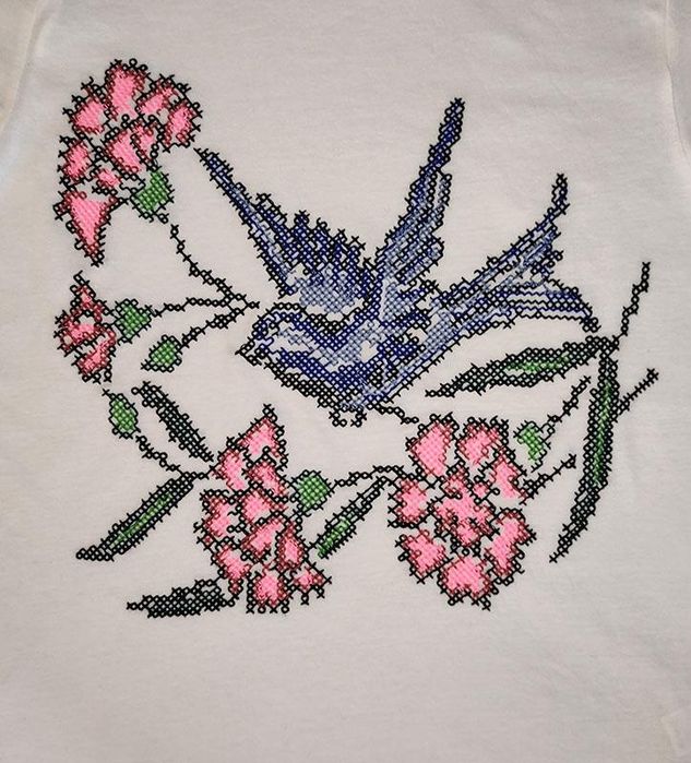 Фирменная футболка вышиванка с вышивкой р.m(46)