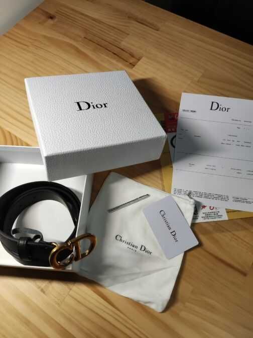 Pasek firmowy męski, damski Cristiаna Diora , skóra 21.34-2