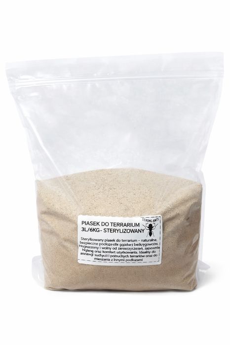 Piasek do Terrarium Sterylizowany 5kg / 3L Podłoże dla Agamy ,węży