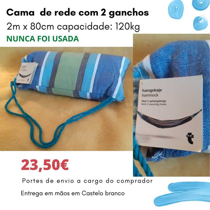 Cama  de rede nova: 2m x 80cm