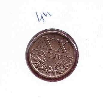 MOEDAS  REPUBLICA  XX CENTAVOS 1944 BELA