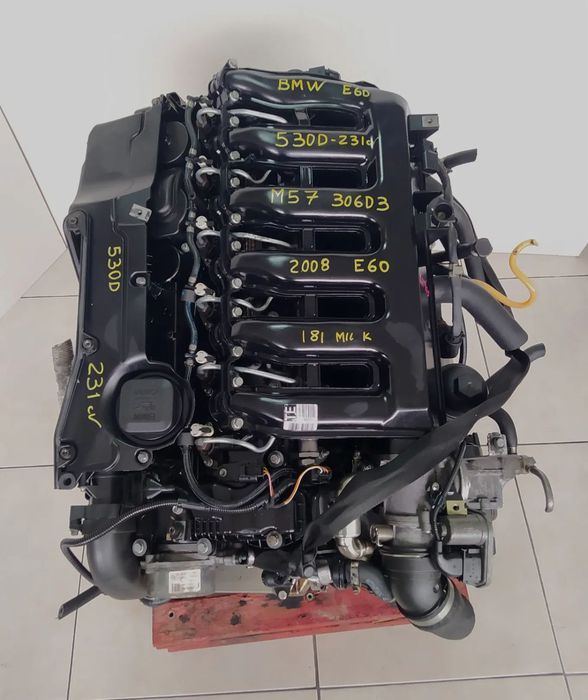 Motor Bmw 530D 231cv E60 M57 306D3 bloco aluminio caixa velocidades