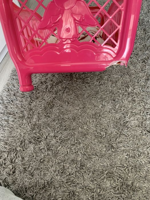 Дитяча кроватка для пупса+постіль+пупс