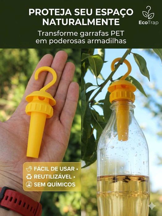 Gancho Adaptador de Garrafa :Armadilha Ecológica para Vespas