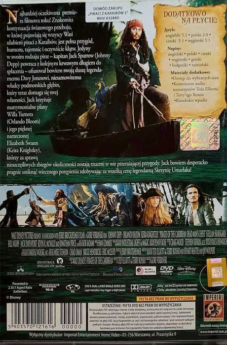"Piraci z Karaibów" - zestaw 2 filmów DVD