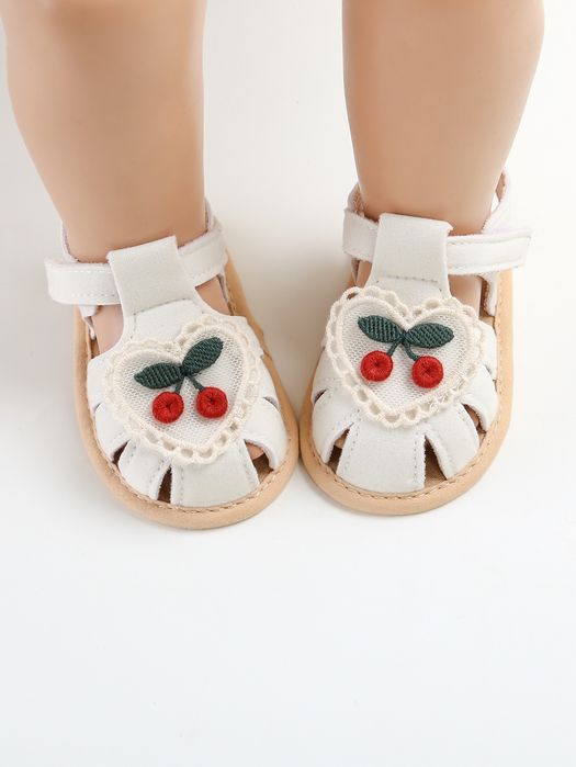 Buciki niechodki sandały z wisienkami dla dziewczynki 6-12 miesięcy 11