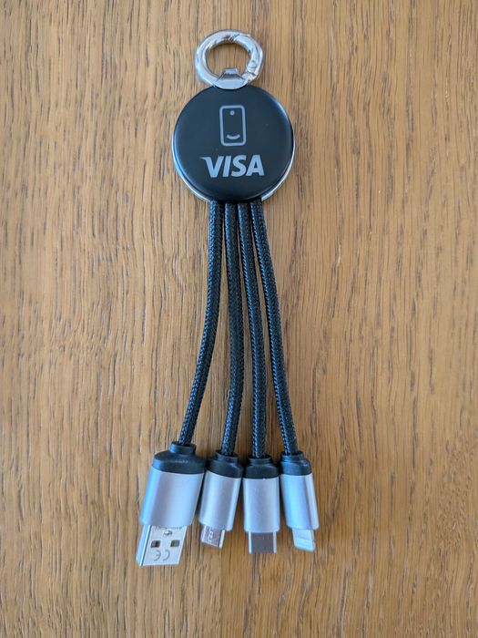 Kabel 3 w 1 USB - Lightning/Micro usb/USB-C przejściówki do ładowania