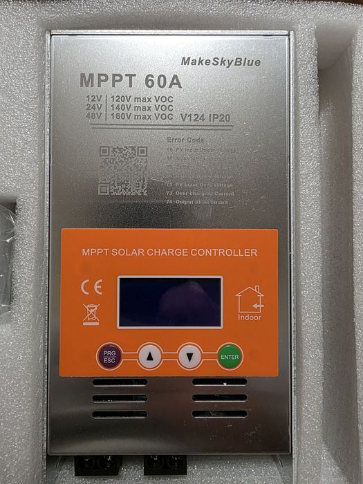 Сонячний mppt контролер MakeSkyBlue 12,24 і 48 вольт,60А.