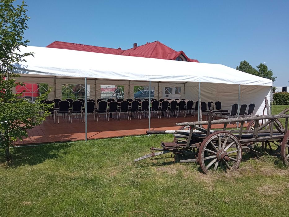 Wynajem, wypożyczanie: namiotów, krzeseł, stołów, pokrowców, obrusów