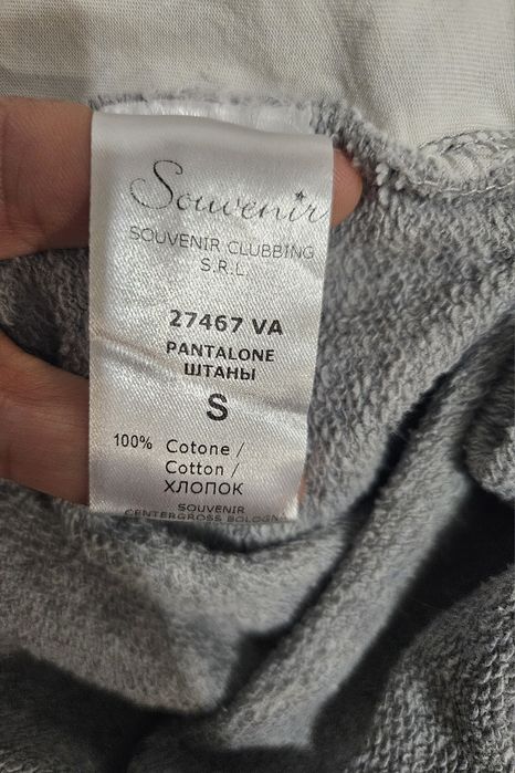 Szare spodnie Souvenir dres szerokie nogawki wysoki stan
