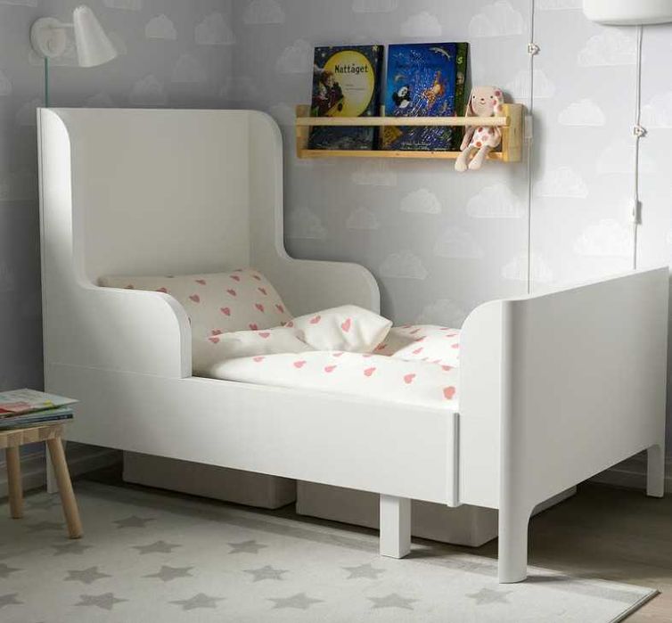 IKEA cama infantil extensível branca, 80x200cm (como nova)