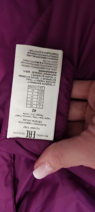 Kurtka pikowana Pinko Eleodoro Crystal 38 M IT 42  fioletowa amarant