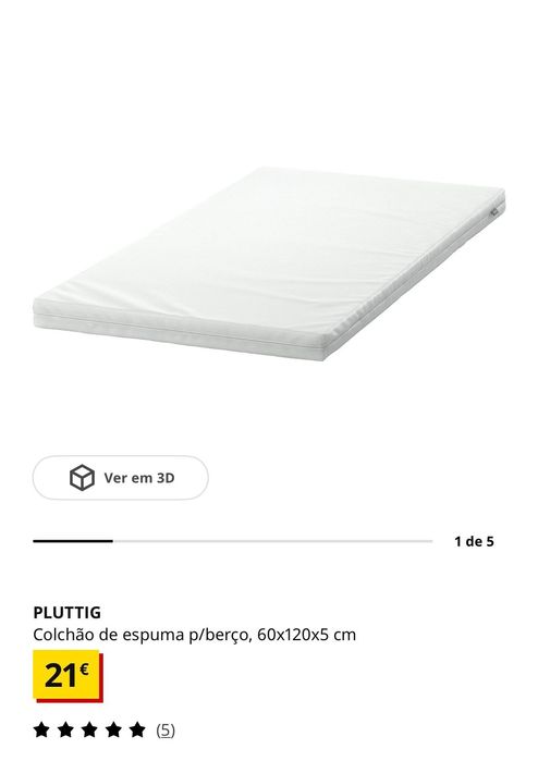 Colchão novo cama bebé ainda na embalagem original  sem uso 60cm x 120cm