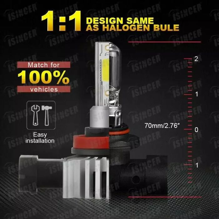 LED Лед лампы для авто,Автолампы,Светодиодные противотуманные Н8 H11