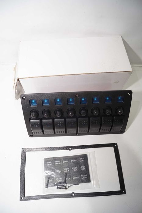 8 Gang panel przełączników kołyskowych do statków/jachtów wodoszczelny