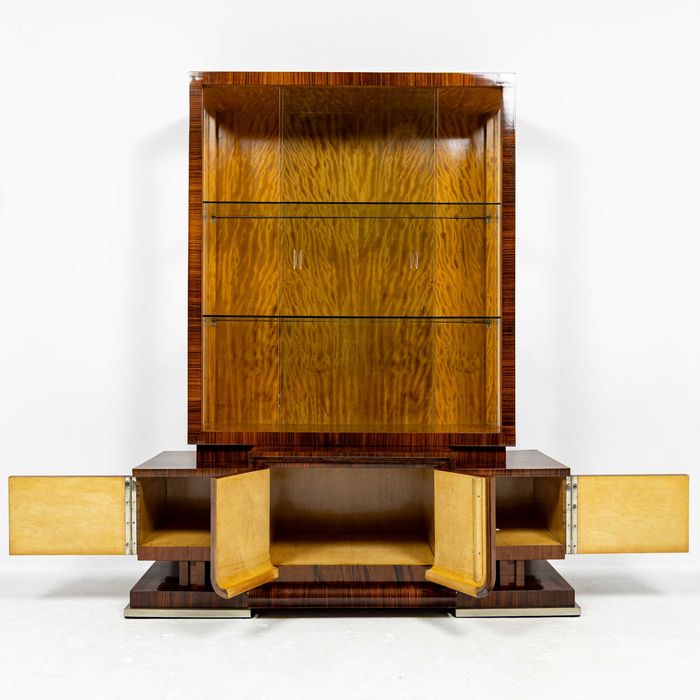 Serwantka Art Deco Kraków Witryna Orzech Palisander Mahoń Antyk Stara