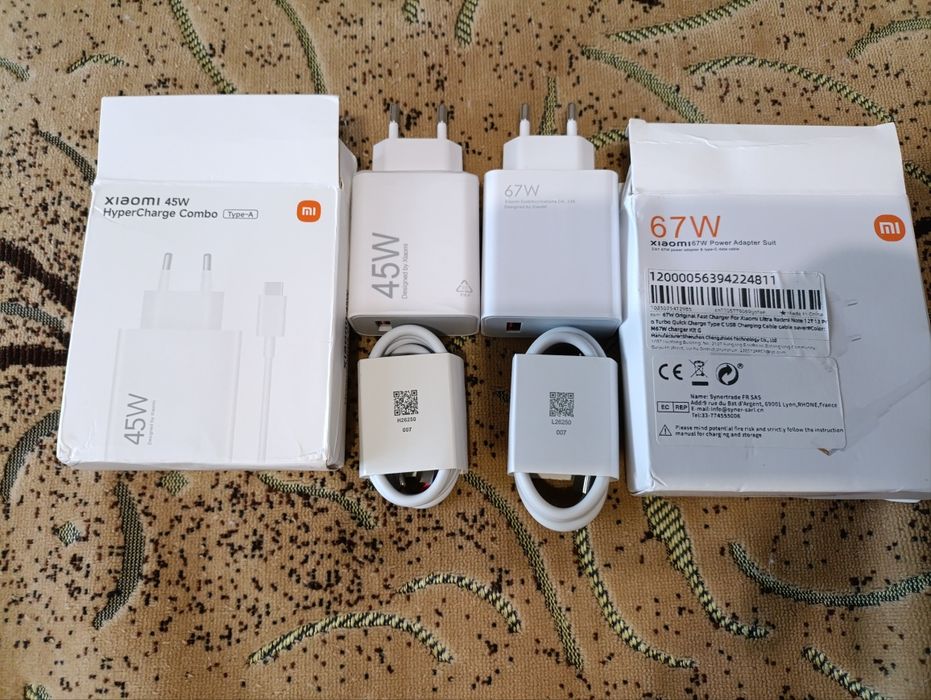 Зярядка на Xiaomi, OnePlus, Samsung, Oppo, Realme. Кабелі до зарядок